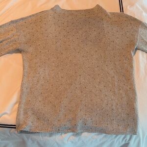 NIC+ZOE Beige Crew Neck Sweater